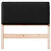 vidaXL Upholstered Headboard Natural and Black 75 cm Solid Pine Wood