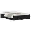 vidaXL Bed Frame with Drawer Black Oak 140 x 190 cm Engineered Wood