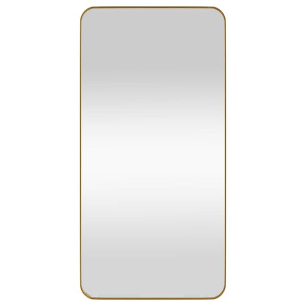 vidaXL Wall-mounted Mirror Gold 50x100 cm Rectangle