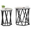 vidaXL Coffee Table 2 pcs Grey Sonoma Engineered Wood and Steel