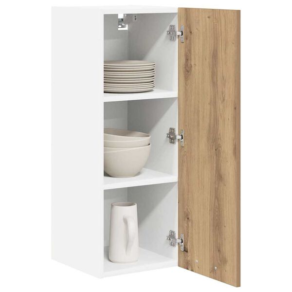 vidaXL Hanging Cabinet 2 pcs Artisan Oak and White 30 x 31 x 80 cm