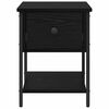vidaXL Bedside Table Black Oak 34 x 35.5 x 45 cm Engineered Wood