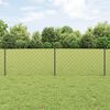 vidaXL Fence with Post Grey 0.6 x 25 m Steel and PVC