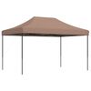 vidaXL Party Tent Brown with Black Frame Oxford Fabric