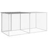 vidaXL Chicken Cage with Roof Light Grey 203x98x90 cm Galvanised Steel