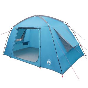 vidaXL Cabin Tent 4-Person Blue Polyester