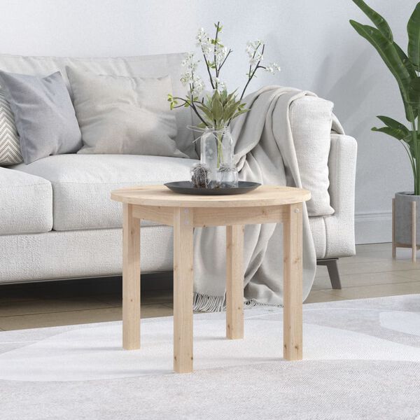 vidaXL Coffee Table &Oslash; 55x45 cm Solid Wood Pine