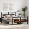 vidaXL Bed Frame without Mattress Smoked Oak 140x200 cm Engineered Wood