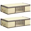 vidaXL Storage Box with Transparent Side Window 2 pcs Non-woven fabric