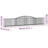 vidaXL Arched Gabion Baskets 2 pcs 400x30x60/80 cm Galvanised Iron