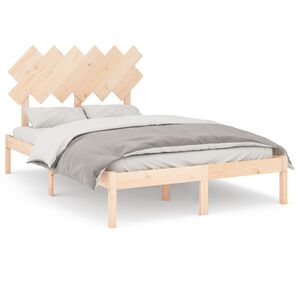 vidaXL Bed Frame without Mattress 135x190 cm Double Solid Wood
