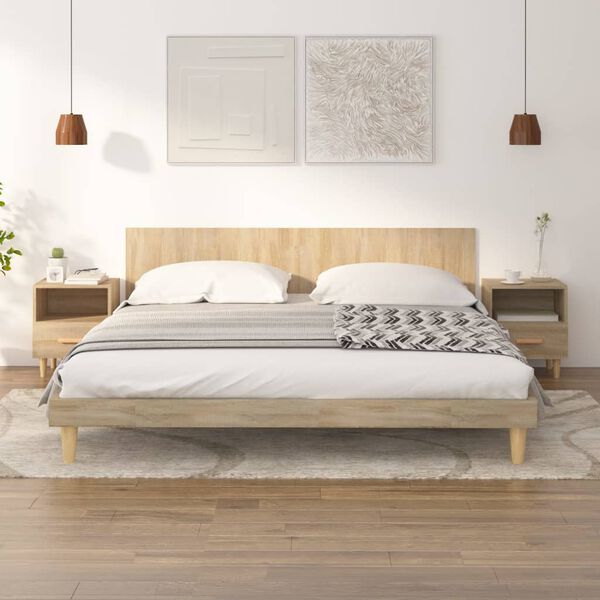 vidaXL Bedside Cabinets 2 pcs Sonoma Oak 40x35x47 cm