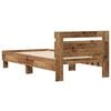 vidaXL Bed Frame Old Wood 193 x 95 x 88 cm Solid Oak Wood