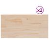 vidaXL Table Tops 2 pcs 70x35x1.7 cm Rectangular Solid Wood Pine