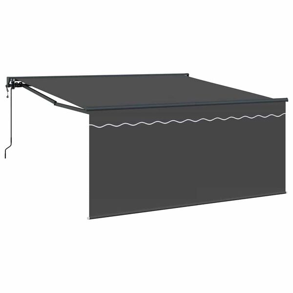 vidaXL Retractable Awning Anthracite 300 x 250 cm