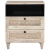 vidaXL Bedside Cabinet Beige 50 x 33 x 62 cm Solid Acacia wood