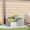 vidaXL Garden Planter Silver 80 x 80 x 48 cm Stainless steel
