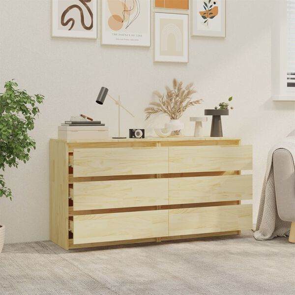 vidaXL Bedside Cabinets 2 pcs 60x36x64 cm Solid Pinewood