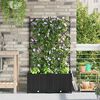 vidaXL Garden Planter 2 pcs Black 80 x 40 x 143 cm Steel