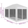 vidaXL Party Tent with 6 Mesh Sidewalls 6x3 m