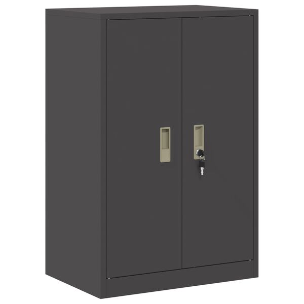 vidaXL Storage Cabinet Black 60 x 40 x 90 cm Steel