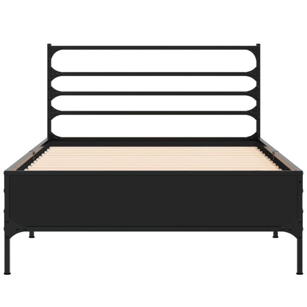 vidaXL Bed Frame without Mattress Black 90x200 cm