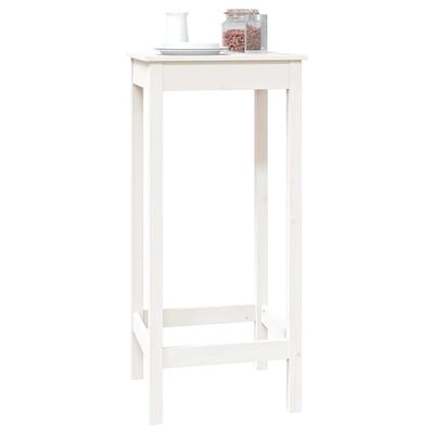 vidaXL Bar Table White 50x50x110 cm Solid Wood Pine