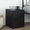 vidaXL Bedside Cabinet Black 34.5x39x44 cm Steel