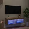 vidaXL TV Wall Cabinet Panama Artisan Oak 100 x 30 x 30 cm