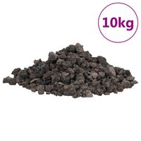 vidaXL Volcanic Rocks 10 kg Black 1-2 cm
