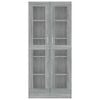 vidaXL Vitrine Cabinet Grey Sonoma 82.5x30.5x185 cm Engineered Wood