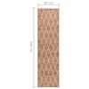 vidaXL Carpet Runner Light Brown 80x500 cm