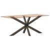 vidaXL Dining Table Leg Spider Shape Black 150x78x(72-73) cm Steel