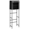 vidaXL 2-Tier Storage Rack over Toilet Black 56x30x170 cm Iron