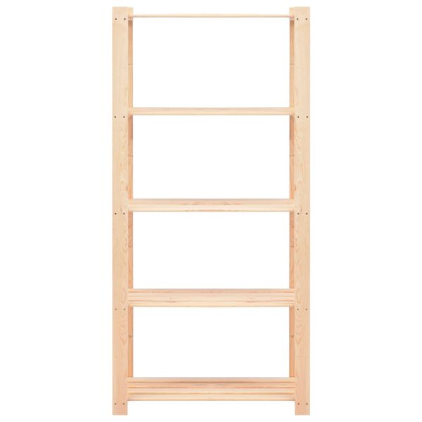 vidaXL 5-Tier Storage Racks 3 pcs 80x38x170 cm Solid Pinewood 250 kg