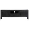 vidaXL TV Cabinet Black 118x30x40 cm Solid Mango Wood