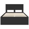 vidaXL Bed Frame with Headboard Black 137 x 203 cm Engineered Wood
