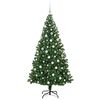 vidaXL Artificial Christmas Tree with 300 LEDs with Stand Green 180 cm