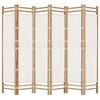 vidaXL Folding 6-Panel Room Divider 240 cm Bamboo and Canvas