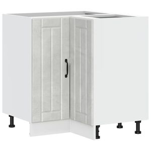 vidaXL Kitchen Corner Base Cabinet "Lucca" Concrete Grey Engineered Wood