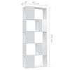 vidaXL Book Cabinet Room Divider High Gloss White 60x24x155 cm