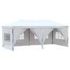 vidaXL Folding Party Tent with Sidewalls White 3x6 m