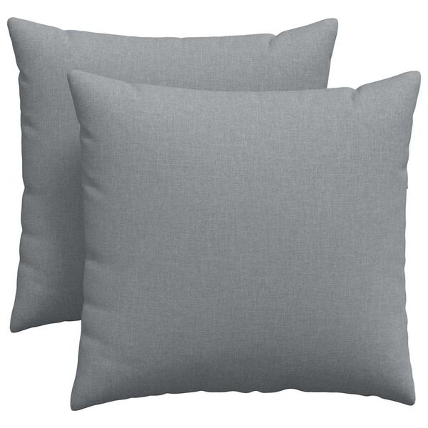 vidaXL Sofa Pillows 2 pcs Light Grey 45 x 45 cm Fabric