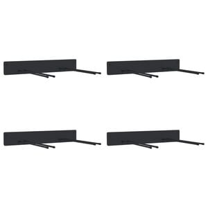 vidaXL Garden Tool Storage Racks Wall Mounted 4 pcs Black&nbsp;Steel