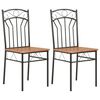 vidaXL Dining Chairs 2 pcs Brown MDF