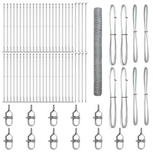 vidaXL Welded Wire Fence with Concrete Base 100 x 1.6 m (W x H)