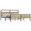 vidaXL Metal Bed Frame without Mattress Sonoma Oak 193x203 cm