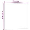 vidaXL Wall-mounted Magnetic Board Black 60x60 cm&nbsp;Tempered Glass