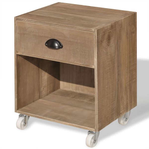 vidaXL Nightstand Brown Solid Wood