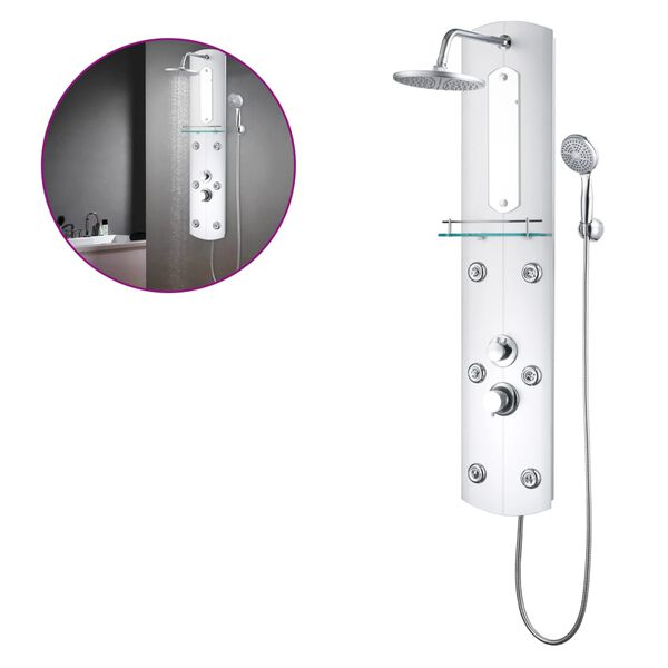 vidaXL Shower Panel Unit 25x43x120 cm Silver